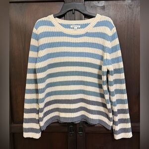 JohnPaulRichard Blue and Cream Striped Sweater Ombré